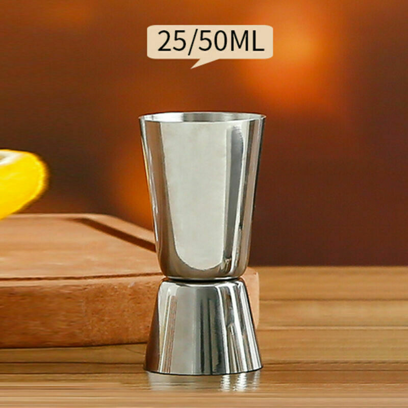 Quality Steel Jigger Single Double Shot Drink Spirit Measure Cocktail Measure^