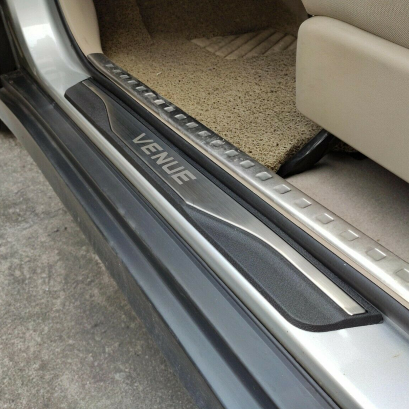 Car Door Sill Protector Scuff Plate Welcome Pedal For Hyundai Venue 2020 2021