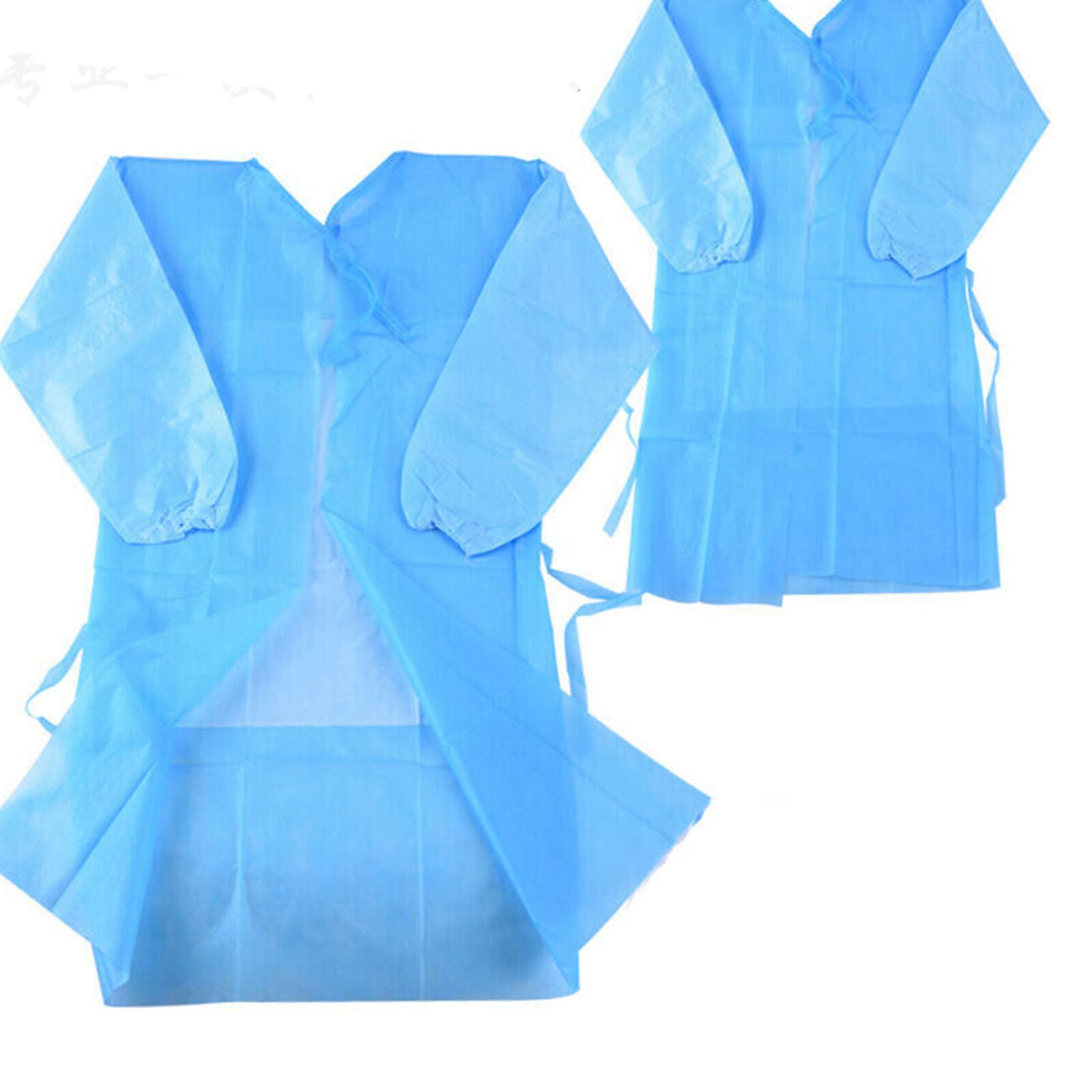 Blue 10pcs Disposable Surgical Gown Coat Light Dust Clothes Woven Overalls
