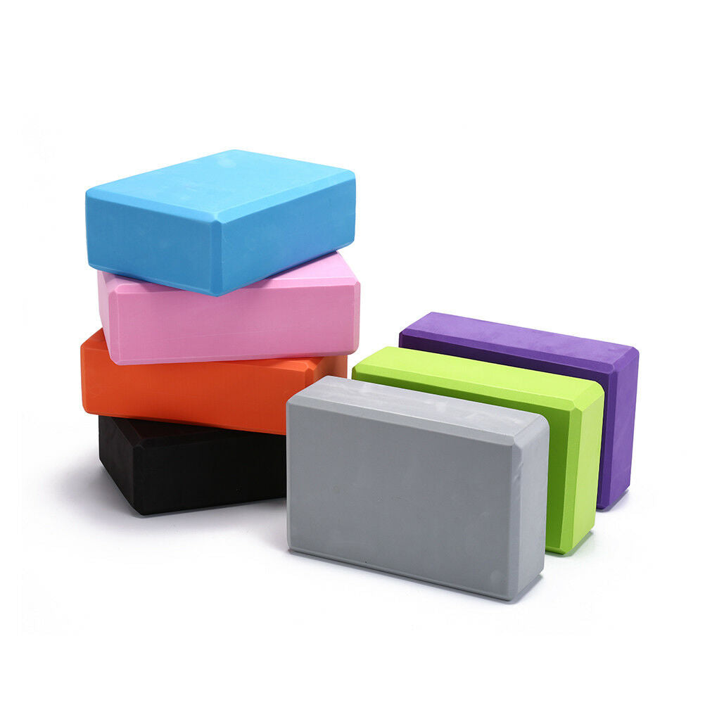 yoga block exercise fitness sport props foam brick stretching aid home pilate DD
