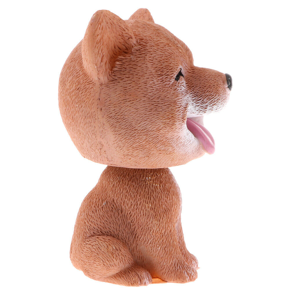 Nodding Shiba Inu Dog Puppy Animal Ornaments Mini Bobble Head Figures Toys