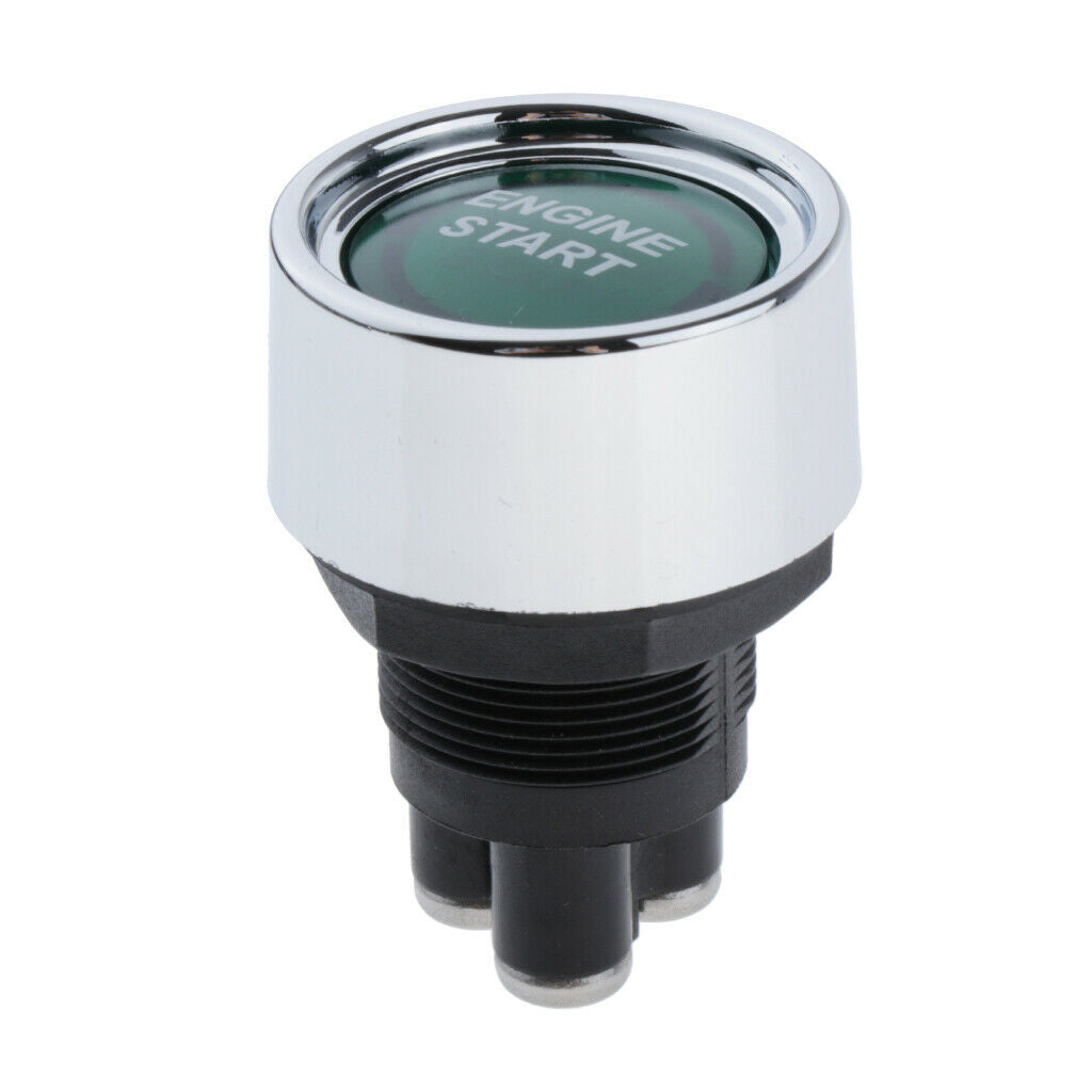 Set of 1 Push Button Ignition Switch Multifunctional DC 12V for Car Green