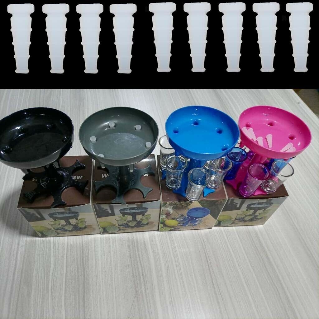 10Pcs Glass Dispenser Holder Caps Wine Whisky Beer Liquor Distributor Plugs