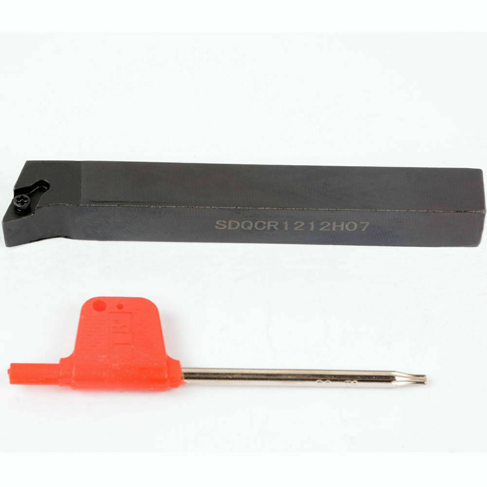 SDQCR1212H07 lathe External Turning Tool Holder+1PCS DCMT070204 BP010 insert