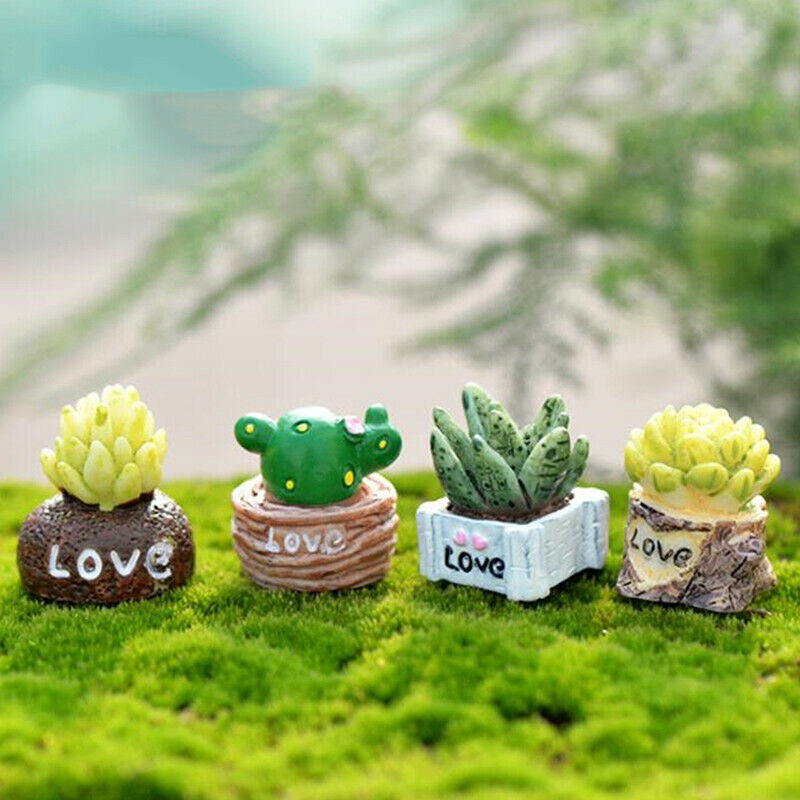 Lifelike Mini Artificial Fleshy Cactus Plant Landscape Decorative Potted .l8