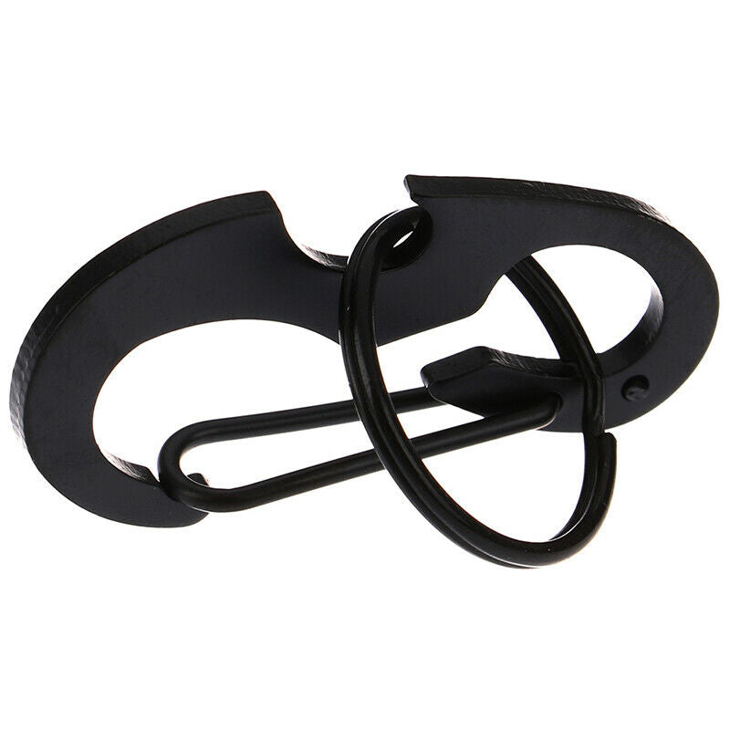 1pc Bottle Opener Keychain Ring D Shape Buckle Clip Outdoor Camping Carab.l8