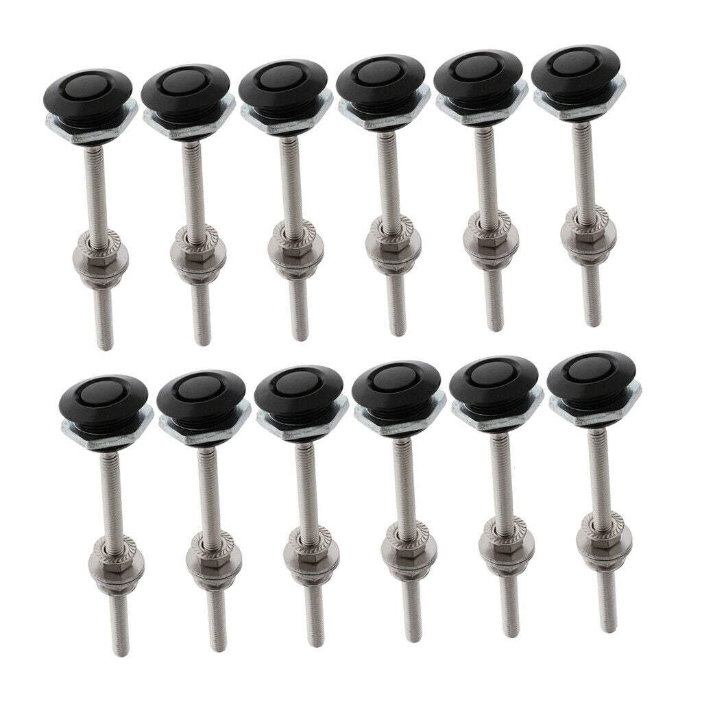 12x Aluminum Alloy Bonnet Hood Pin Lock Low Profile Quick Release Universal