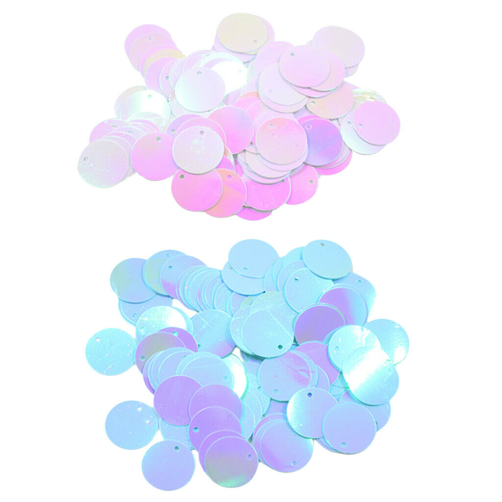 260pcs 16mm Shiny Round Loose Sequins Paillettes Sewing Kids Stage Costume