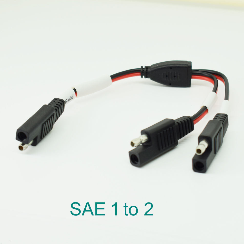 10pcs 18AWG SAE Splitter 1 to 2 SAE Male to Female DC Power Automotive Cable