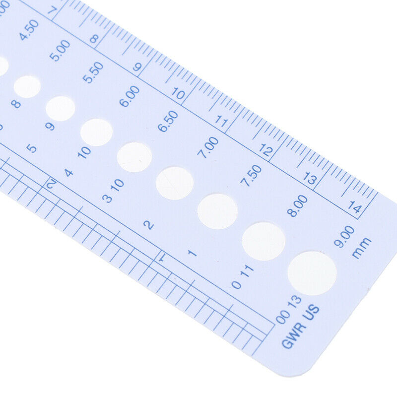 2-10mm Sew Ruler Tools Knitting Needle Gauge Inch cm Ruler Measure Sewing.l8