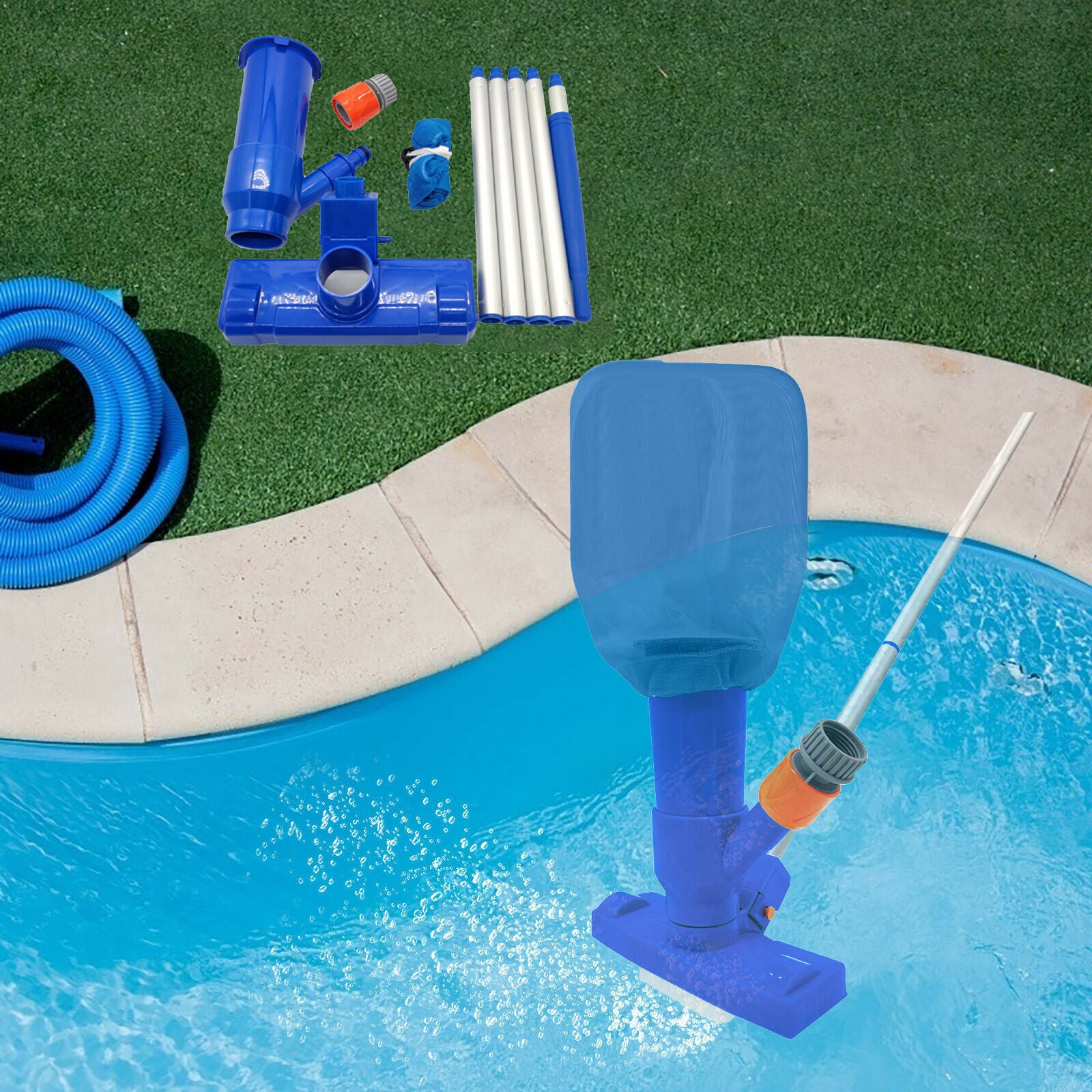 Pool Vacuum Head Kit for Ground Swimming Pools Spa Pond Fountain -US