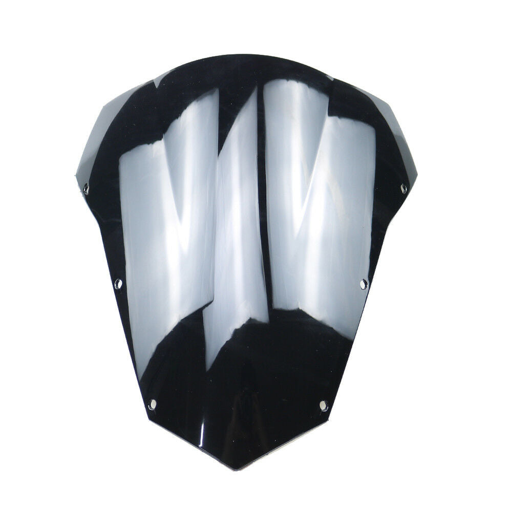 Double Bubble Motorcycle Black Windscreen Windshield for Yamaha FZ6 2004 2005-09