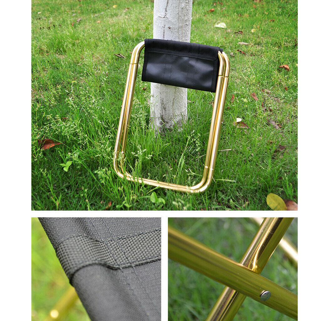 Portable Alloy Folding Chair Stool Seat For Outdoor Fishing Camping Hiking