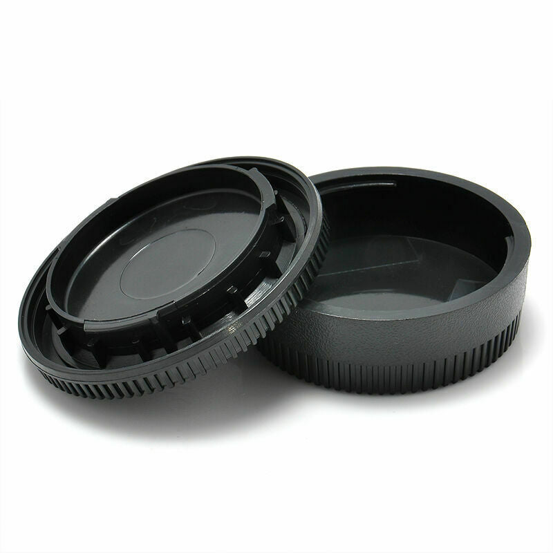 2x Body Lens Hat Cover(Front + Rear)For Nikon AF AF-S Lens DSLR SLR Camera Black