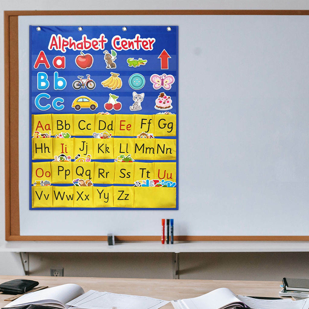 Alphabet Center Pocket Chart ABC Letter Word Recognition for Learning Home