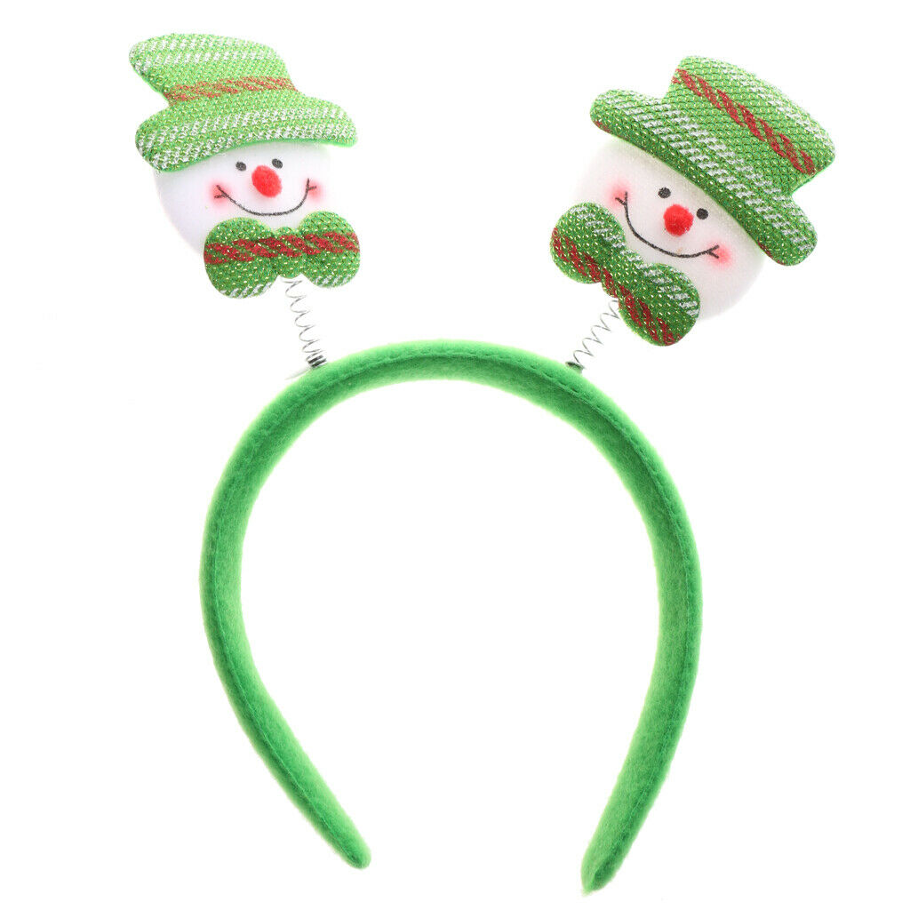 Funny Christmas Themed Headband Santa Claus Head Boppers, Pack of 6
