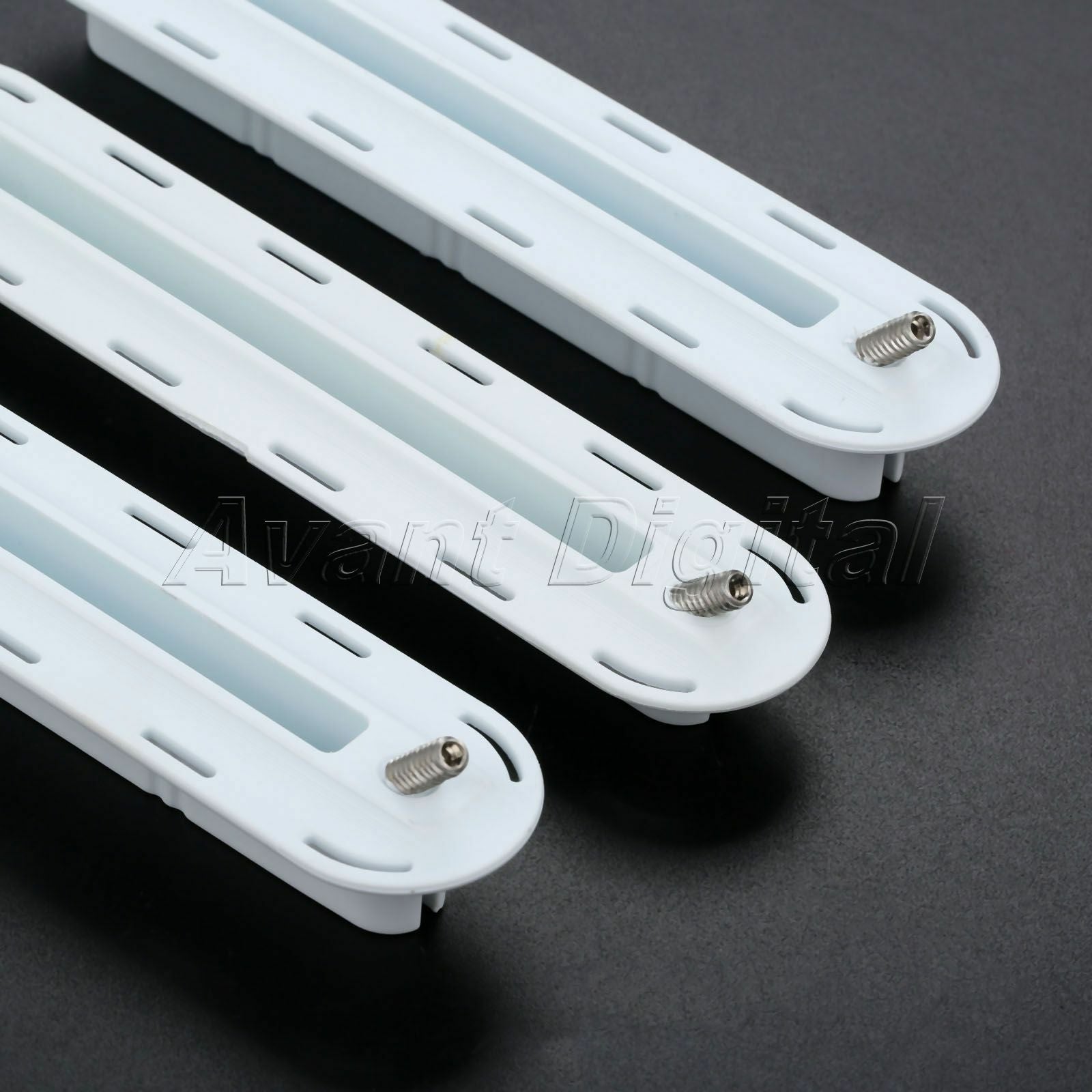 1set White Durable Surfboard Tri Fins Box Surfboard Fins Plugs for Future White