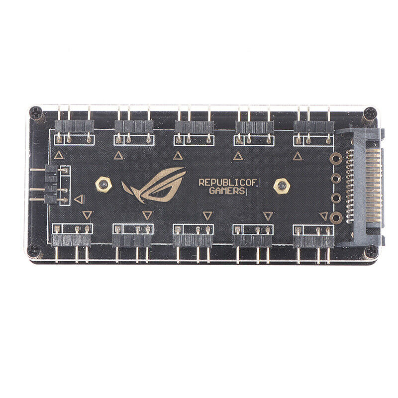 5V 3-pin RGB 10 Hub Splitter SATA Power 3pin ARGB Adapter Extension CableBDAU