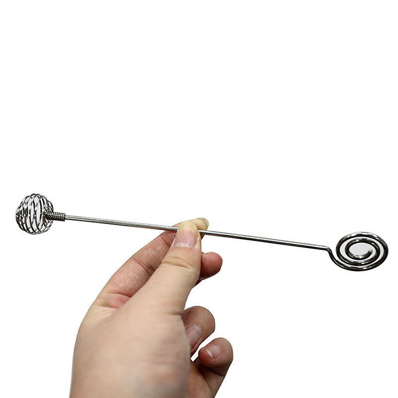 Stainless Honey Dipper Swizzle Spoon Stick Egg Beater Mixing Whisk Tool.l8