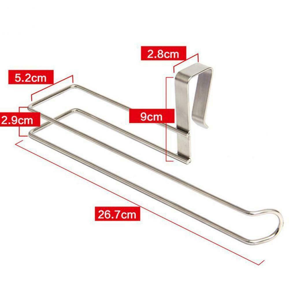 Durable Stainless Steel Kitchen Roll Holder Cupboard Paper Towel Holder