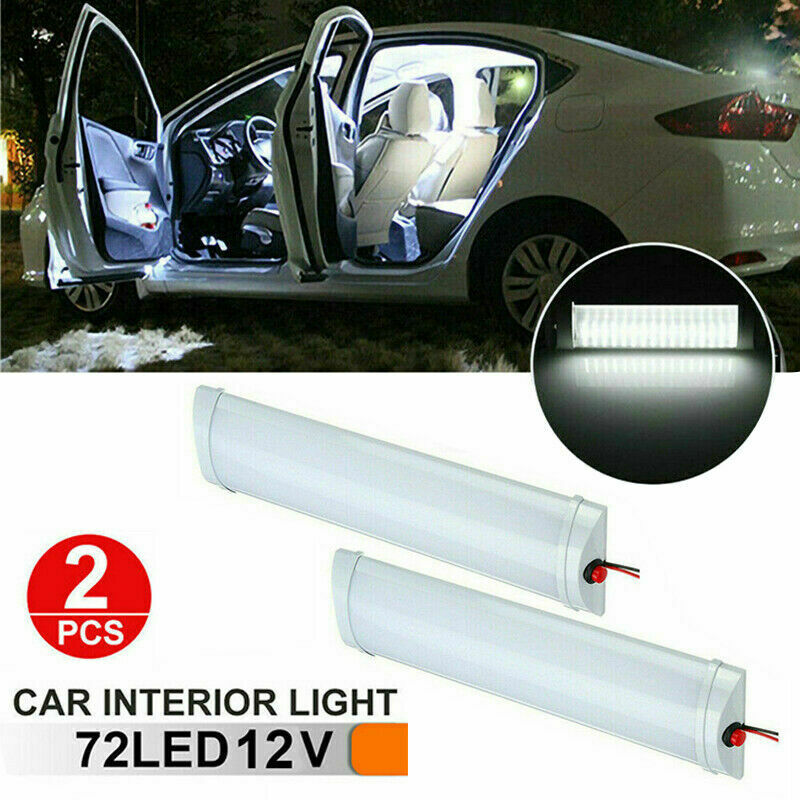 2x 12V LED Auto Car Interior Lights Dome Roof Ceiling Reading For RV Van Camper