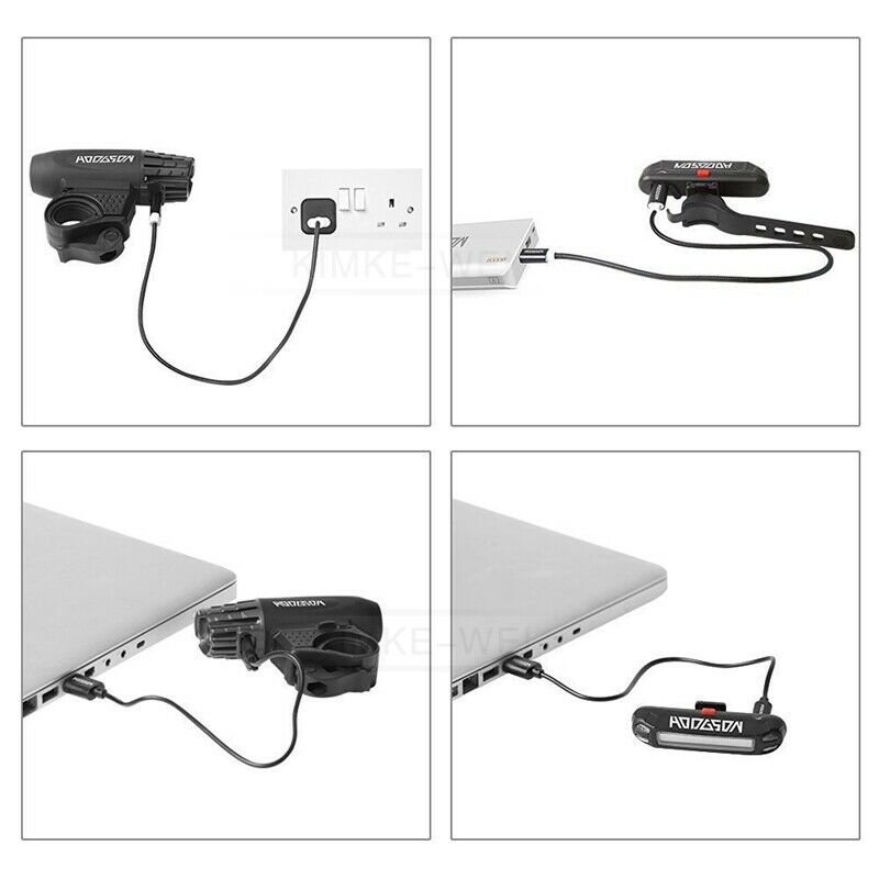 LED USB Rechargeable Bicycle Bike Tail Light Brake Rear Lamp 120 Lumens 650mAh