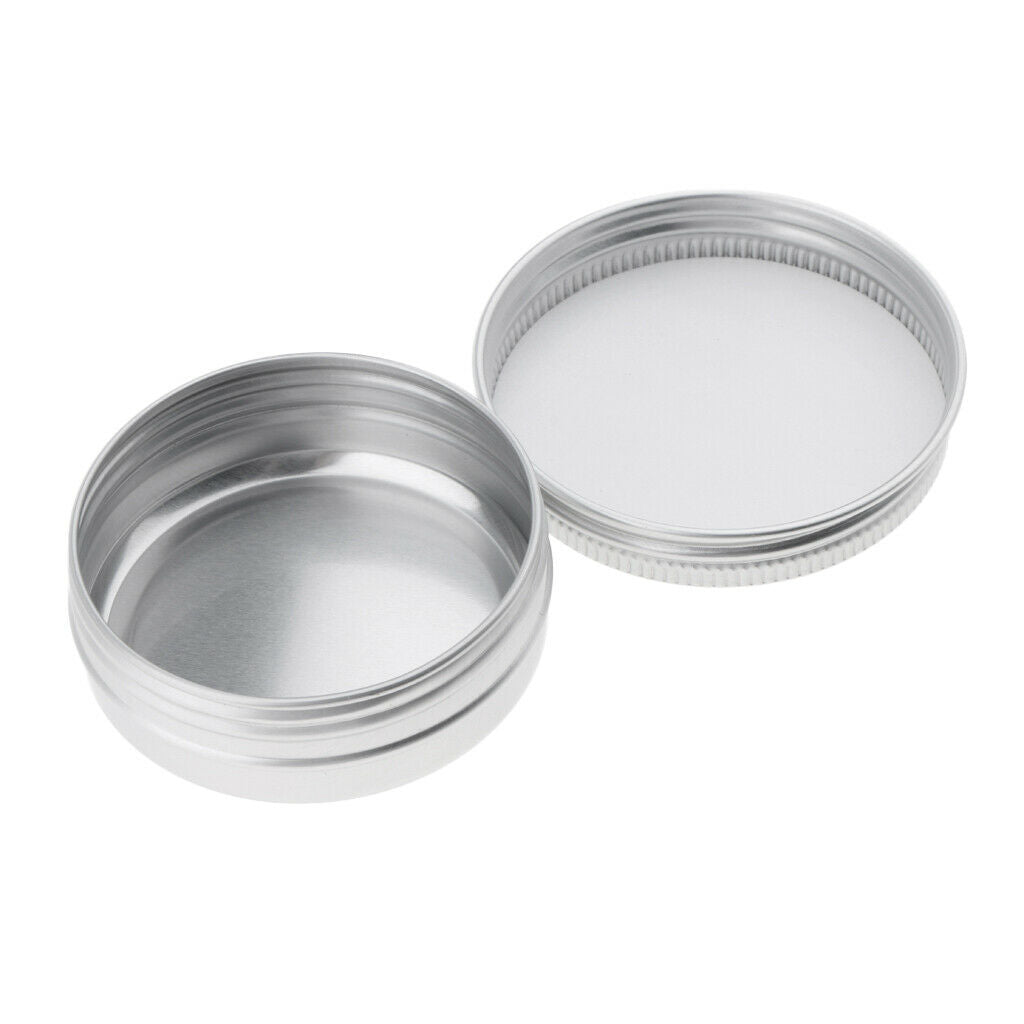 10x Empty Aluminum Tins Cans with Screw Lids Candy Box Container   40g