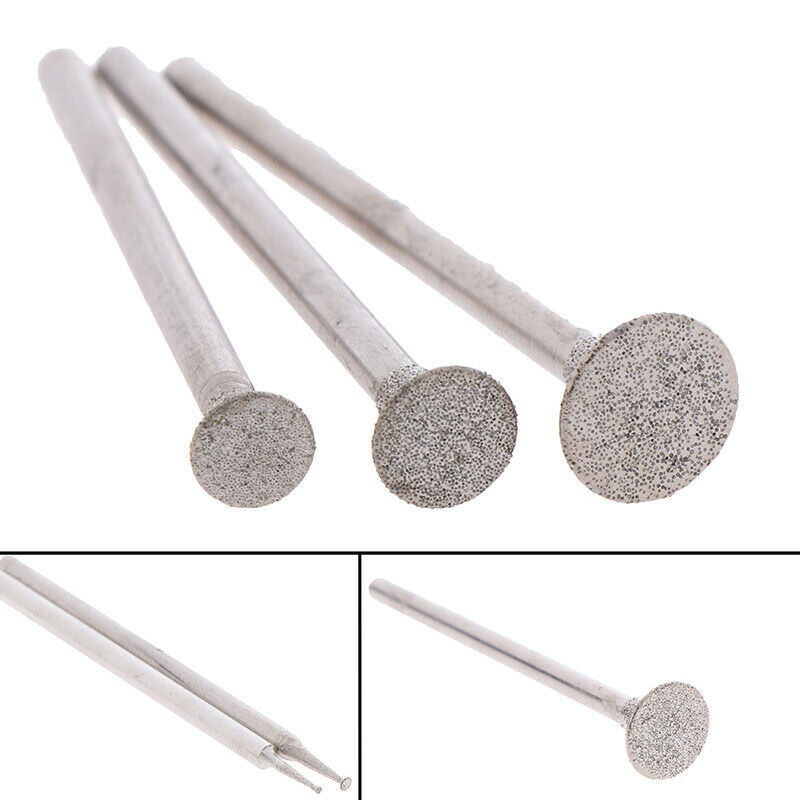 12Pcs Drill Diamond Grinding Head Bur 2.3mm Jade Stone Carve Polish Engra.l8