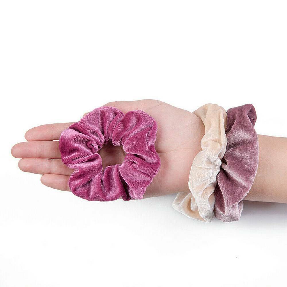 12-Pack Women Velvet Hair Scrunchies Elastic Bobble Ponytail Holder Accessories~