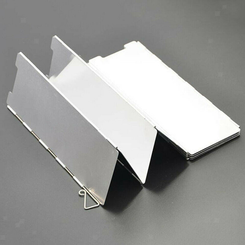 10 Plates Camp Stove Windscreen Aluminum Folding Camping Stove Wind Screen