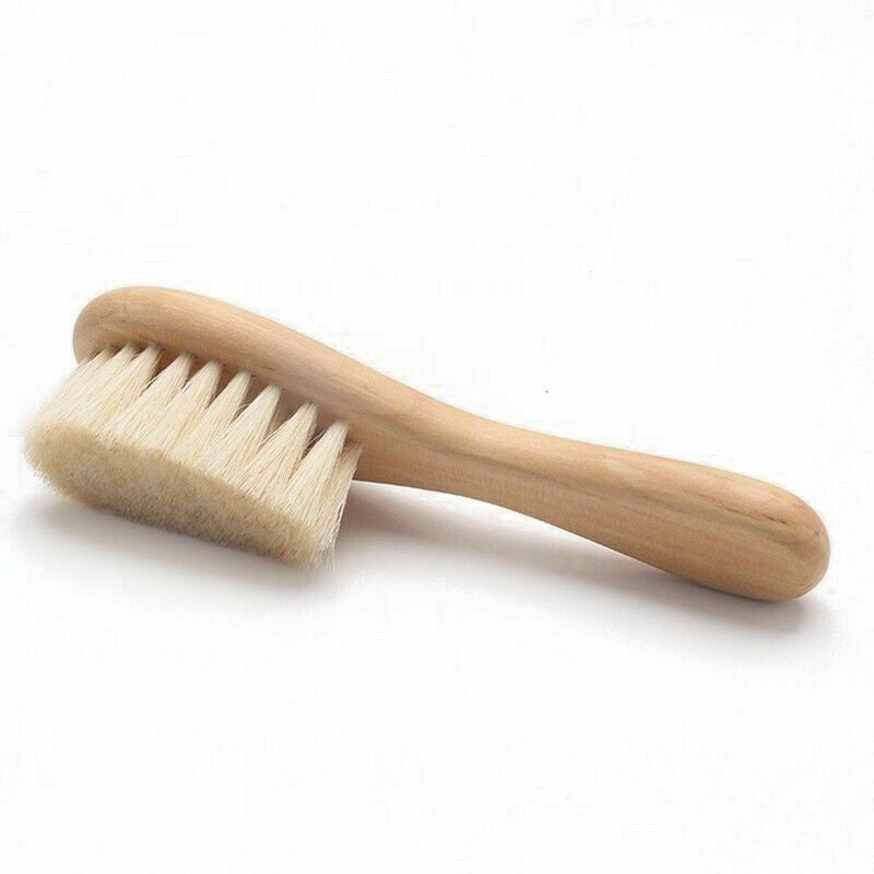 Newborn Wooden Baby Brush Hairbrush Natural Hair Brush Soft Bristles Scrub Tool