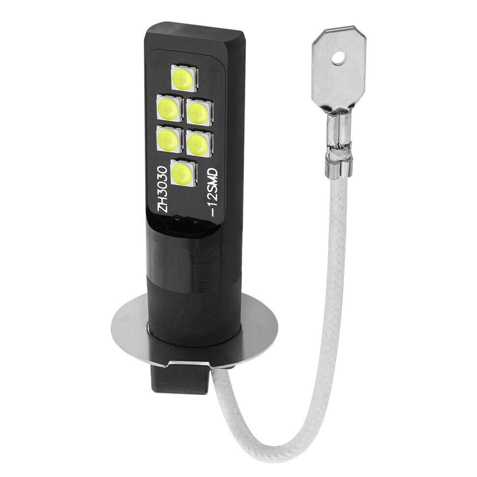 2pcs H3 LED Bulb 3030 SMD 6000K White Car Fog Light High Bright DRL Driving Lamp