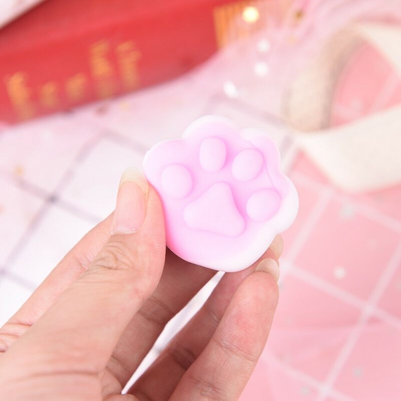 1pc random color softly cat paw relieve stress anti stress squeeze relief.l8