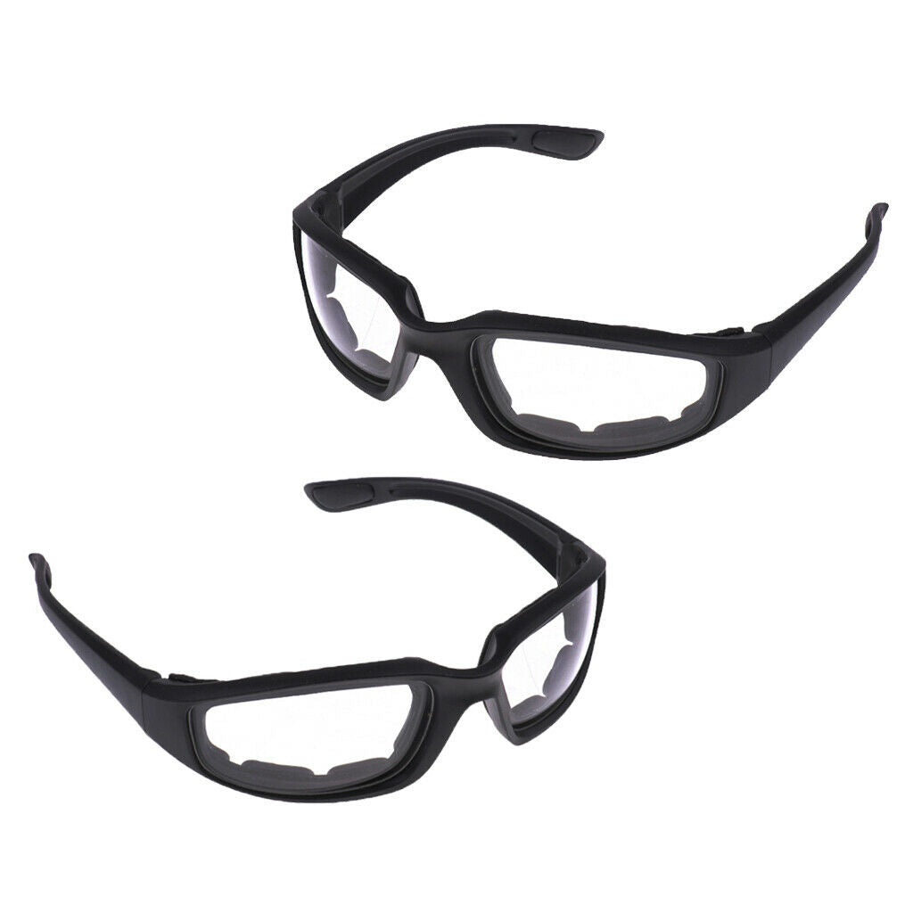 Wind Resistant 2x Pad Extreme Sports Sunglasses Motorcycle Riding Glasses