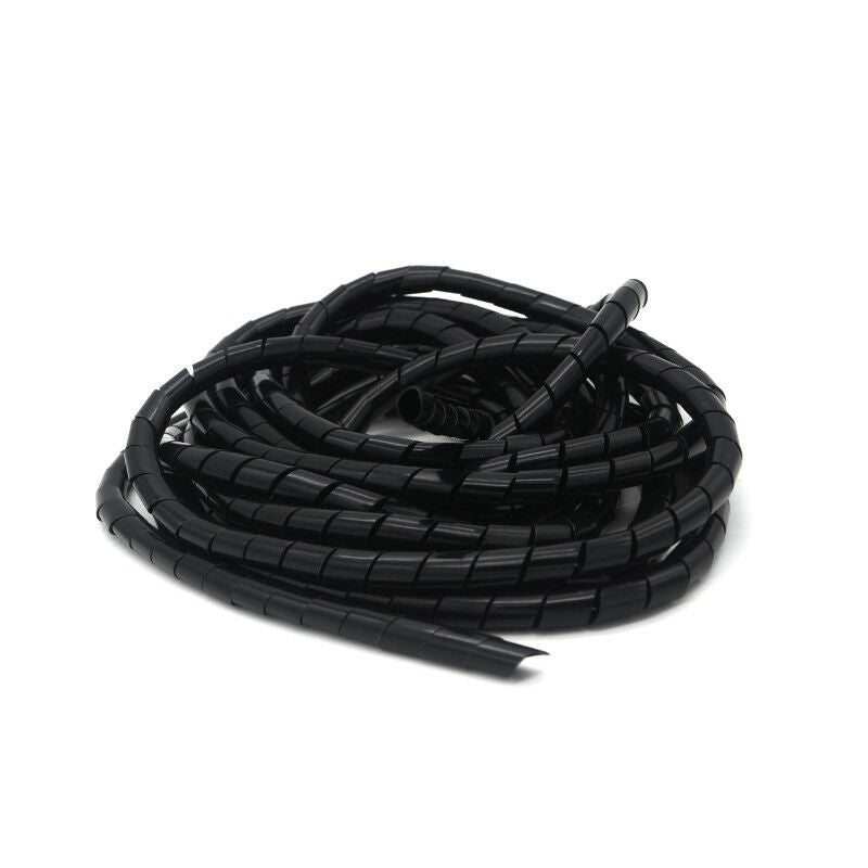 1PCS Spiral Wrap Tube Black 20mm Diameter 30M Length Spiral Design Polyethylene