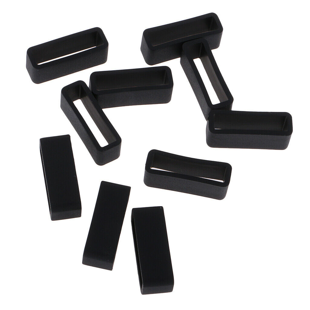 40 Pieces Silicone Watch Band Holder Keeper Locker Rings 18/20/22/24mm