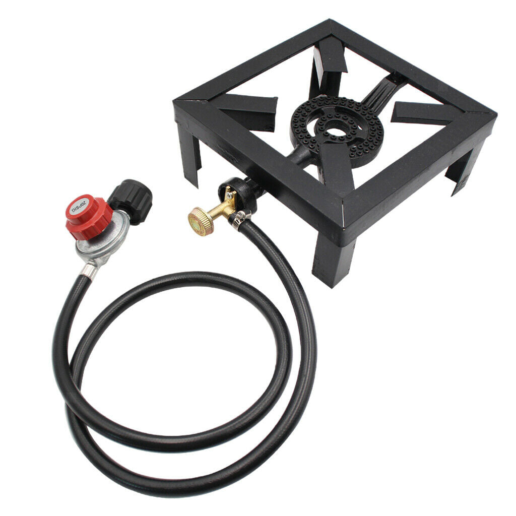 Square Stove Single Burner Cast Iron Propane Cooker for Outdoor Camping