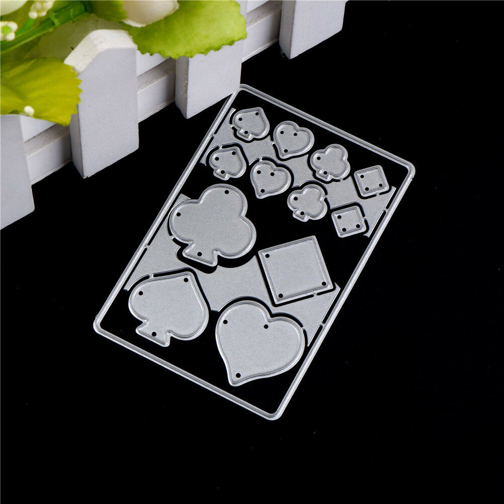Poker Playing Cards Cutting Dies Stencils DIY Scrapbook Album Card Making.l8