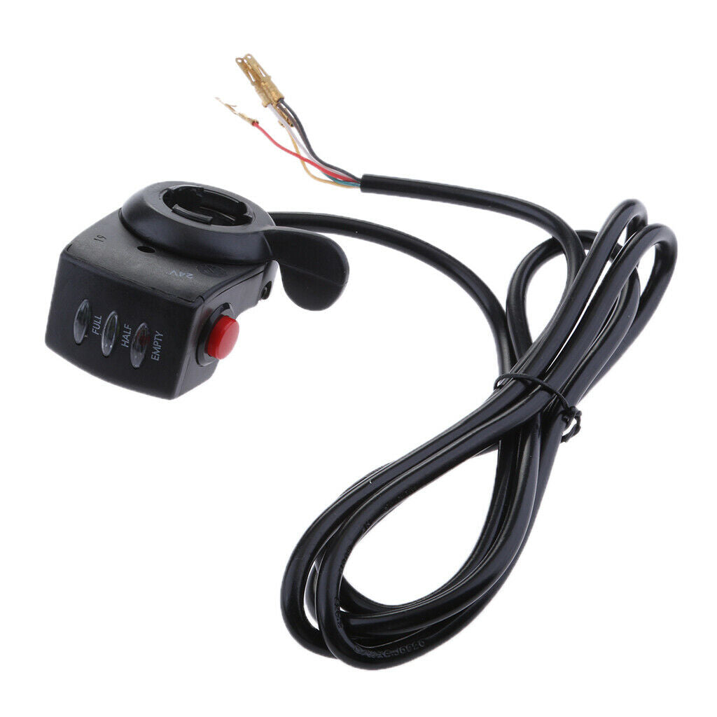 22mm Handlebar E-bike 3 LED Power Display Self-lock Switch Throttle