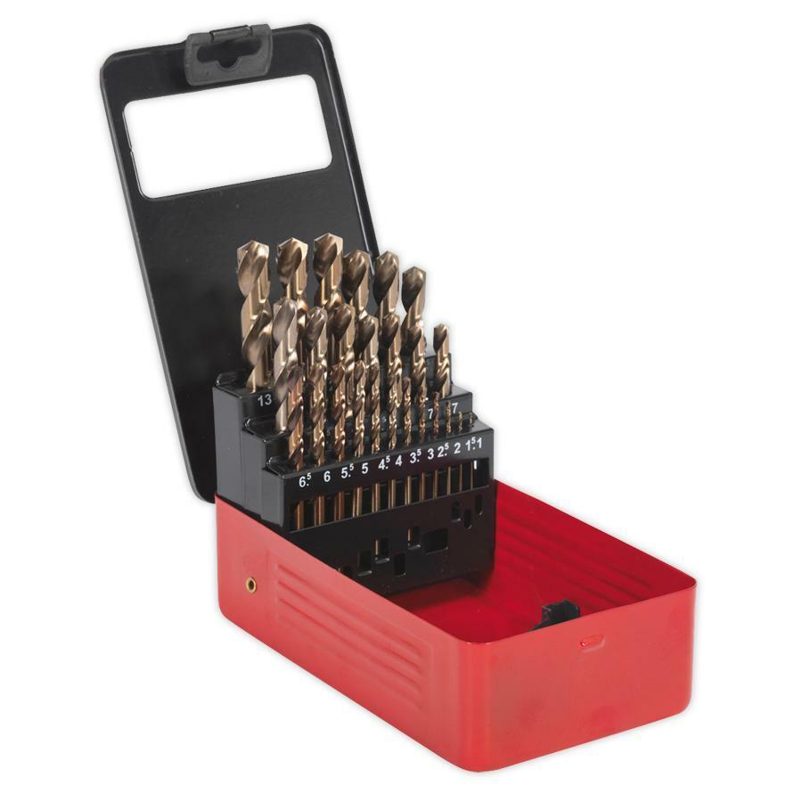 Boxed Cobolt Drill Set 25 Piece Metric 1Mm - 13Mm Professional HSS Twist Drill