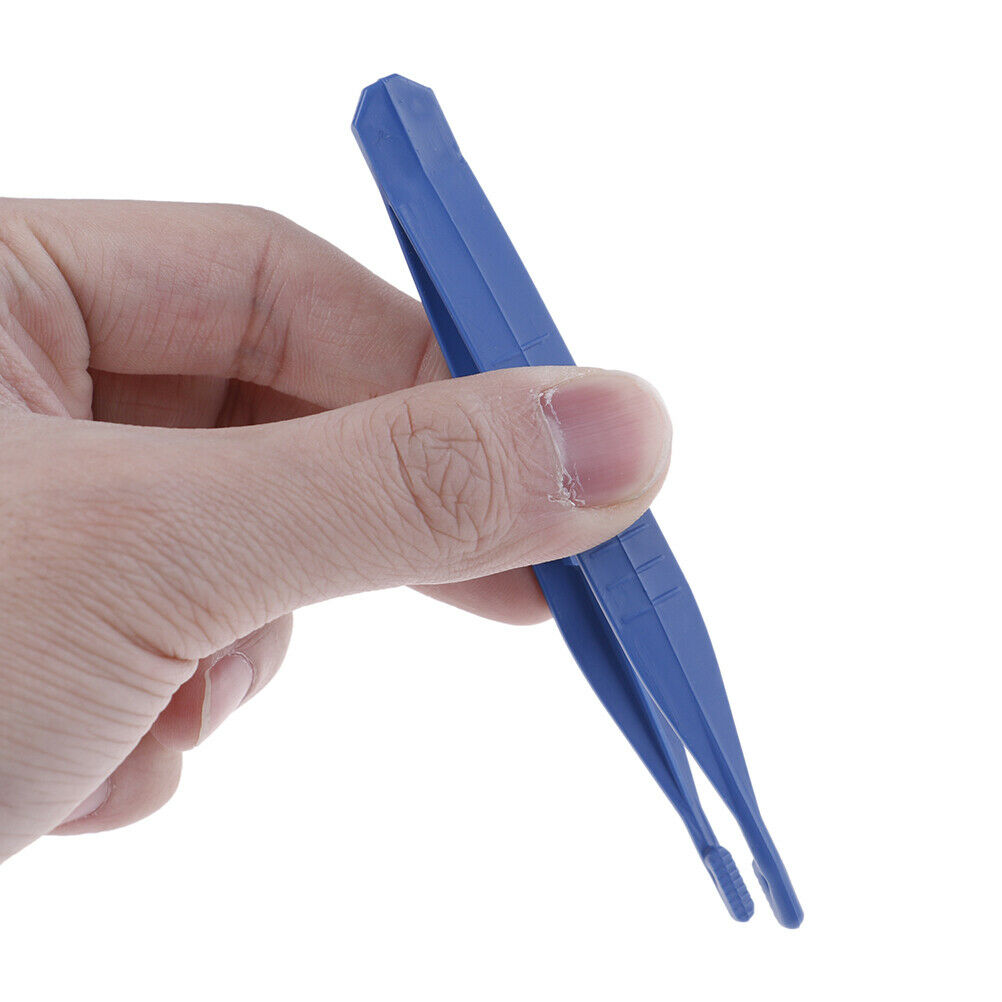 10X'Reptiles Feeder Tweezer Plastic Terrarium Clamp Feeding Tongs Tool Ski.l8
