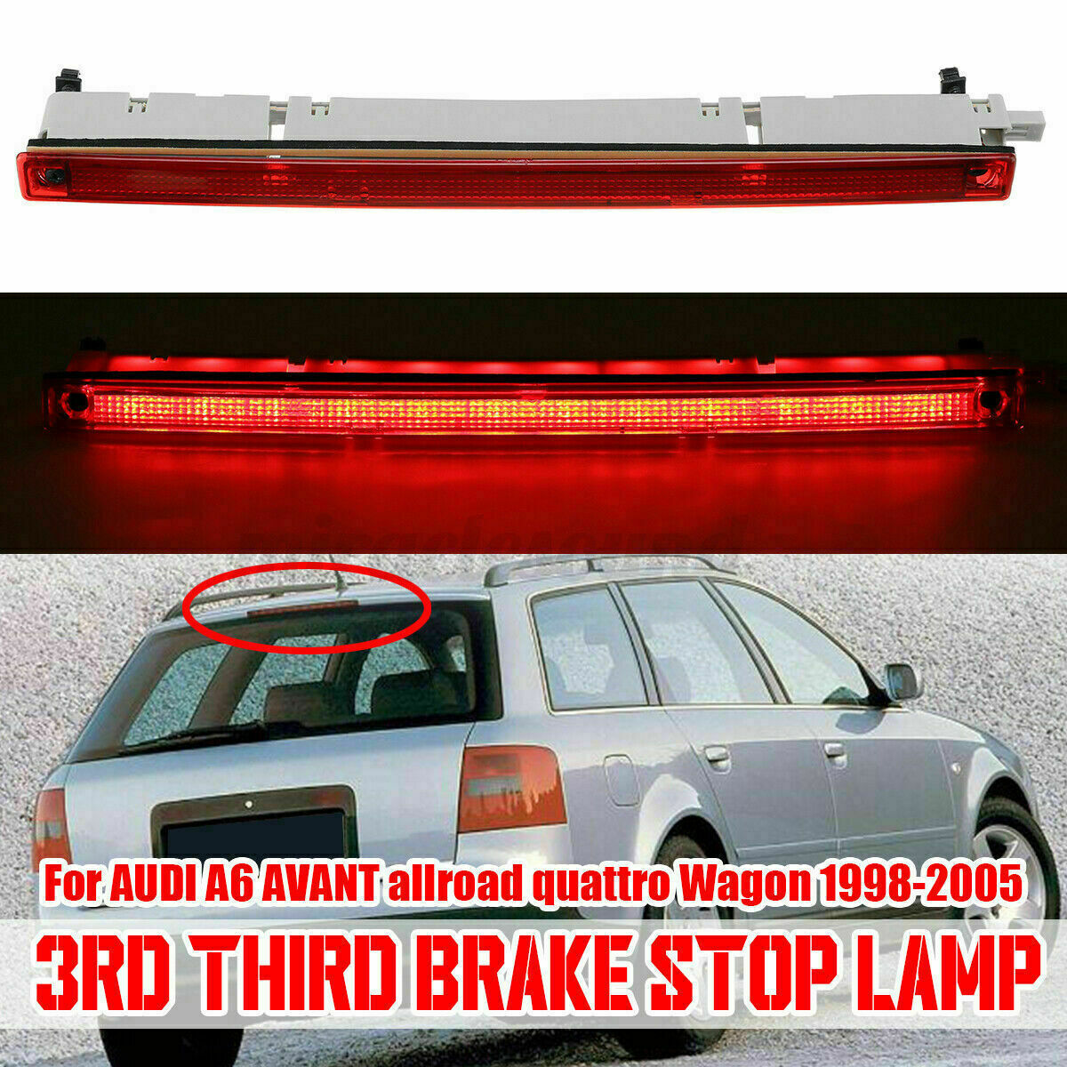 High Level Third Rear Brake Light 4B9945097A For AUDI A6 AVANT Allroad 1998-2005