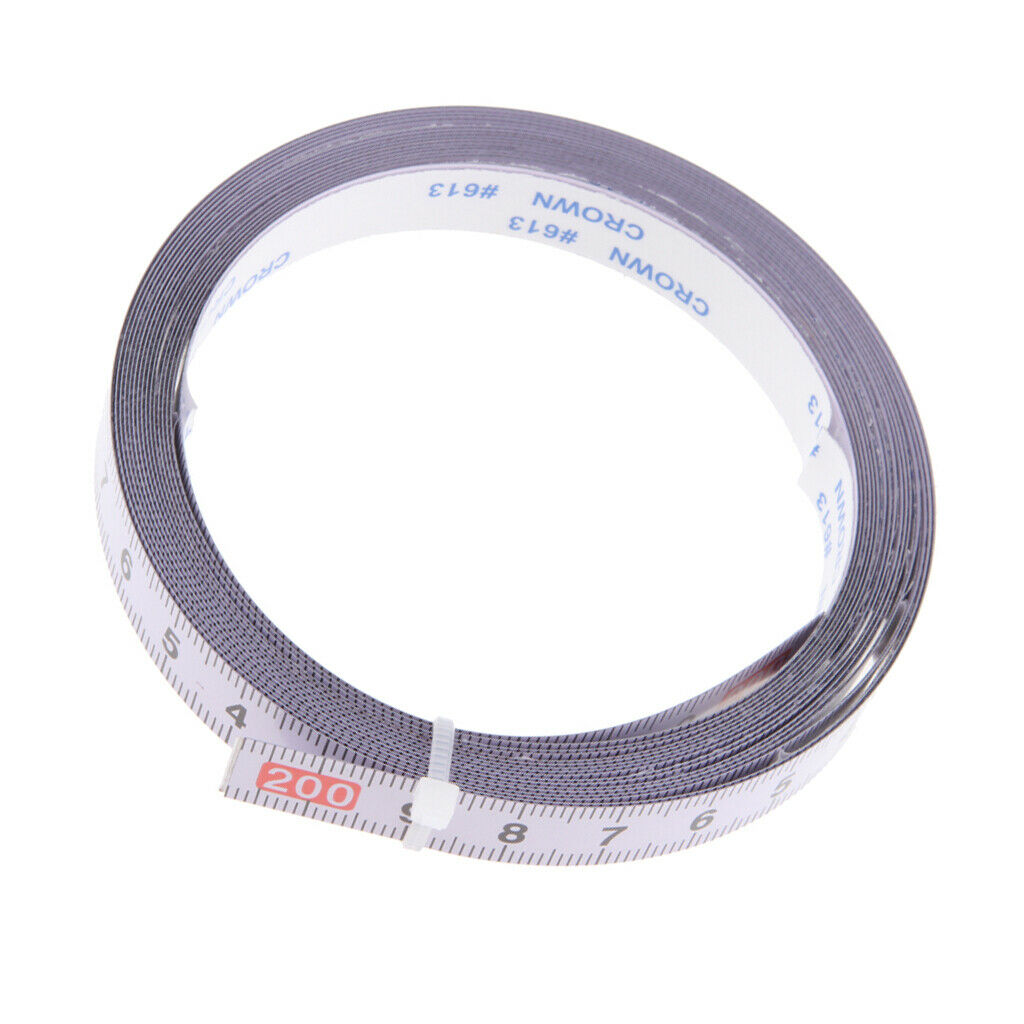 3Pcs Steel Miter Saw Tape Measure Self Adhesive Ruler 1M-0-1M, 2M-0-2M