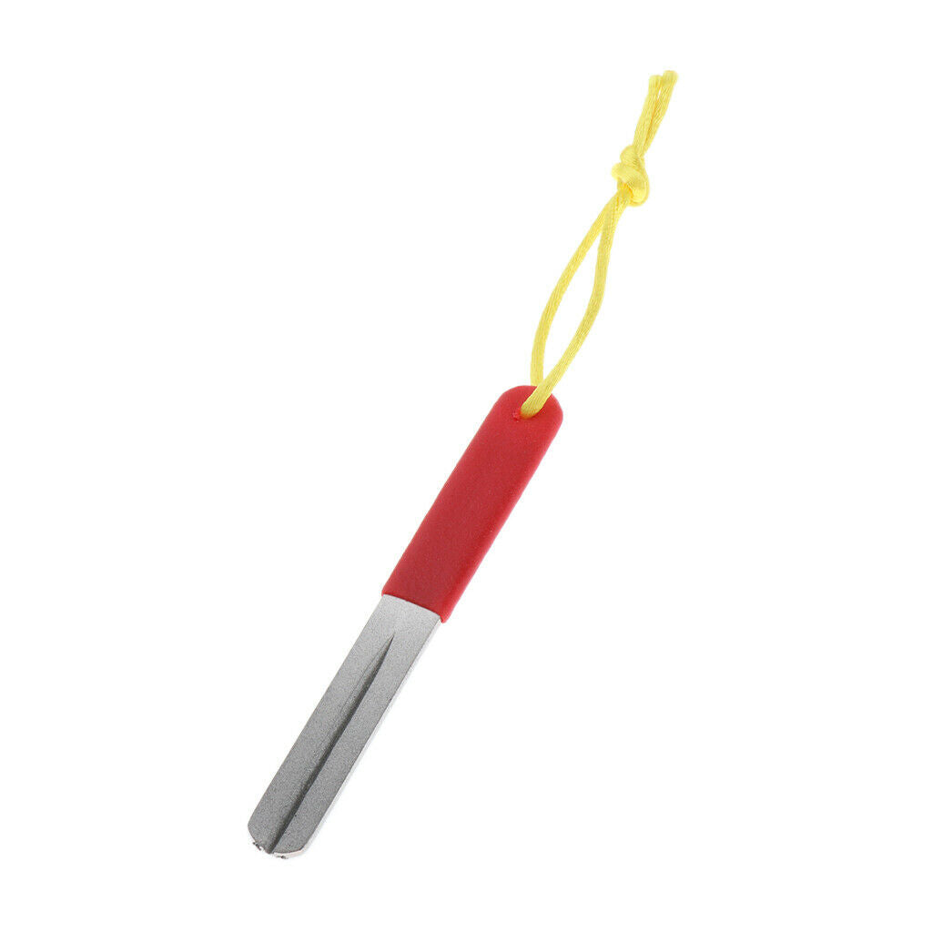 Mini Fishing Hook Sharpener Hook File with Handle Sharpening Guides 10cm