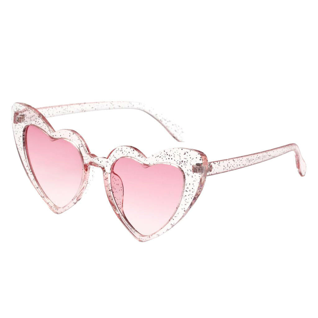 2x UV400 Heart Shaped Sunglasses Goggle Cat Eye Mod Style Retro Glasses