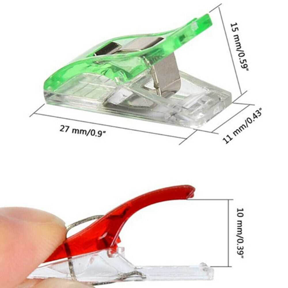 100Pcs Multicolor Plastic Clip Home Sewing Handmade Accessories Quilt Cloth Clip
