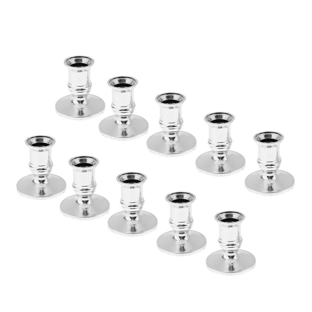 10x Traditional Plastic Dinner Candle  Candle Base Holder