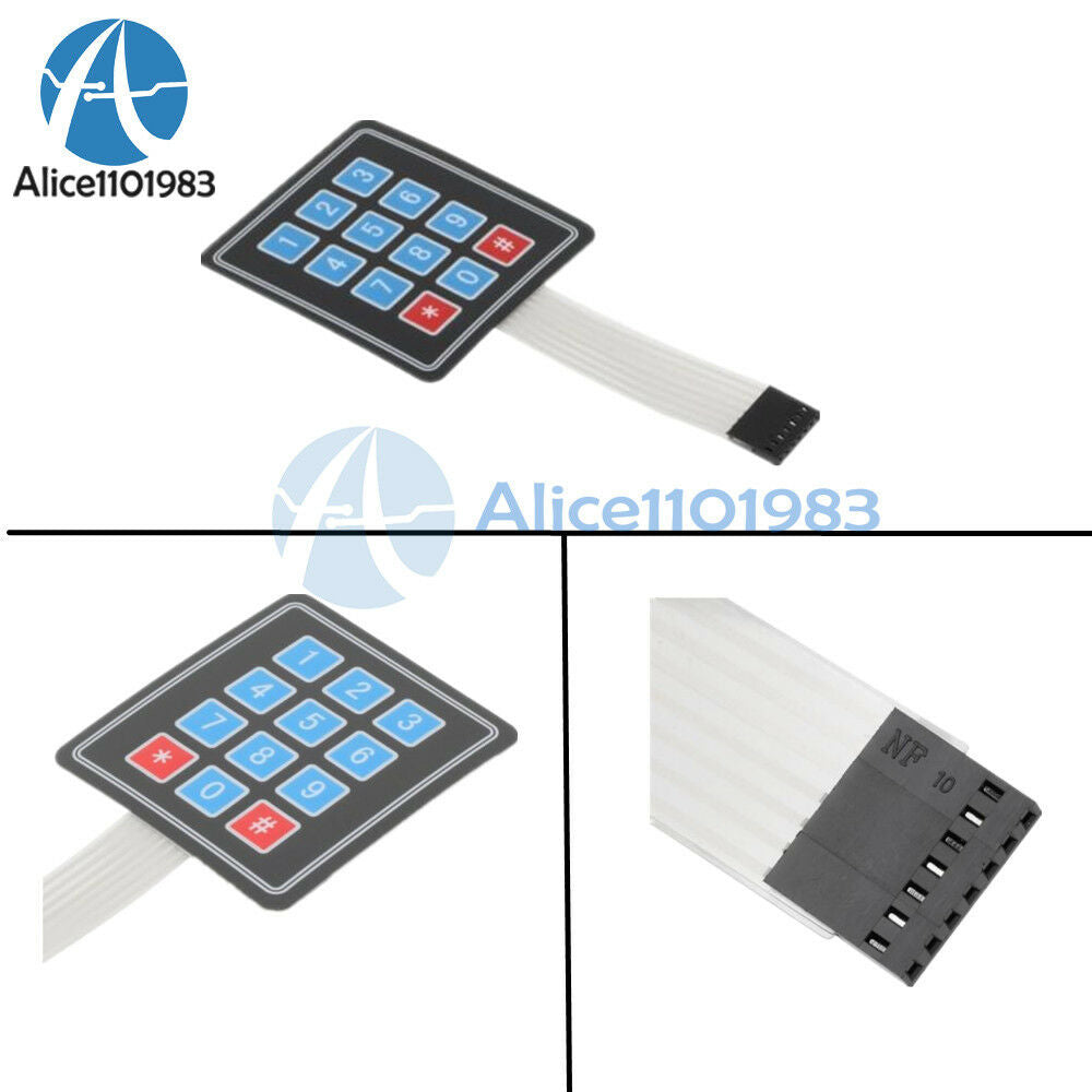 2PCS 4x3 Matrix Array 12 Key Membrane Switch Keypad Keyboard for Arduino/AVR