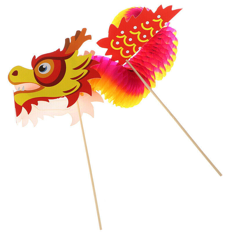 Chinese dragon art paper tumbling magic woven folk kids DIY christmas toys.l8