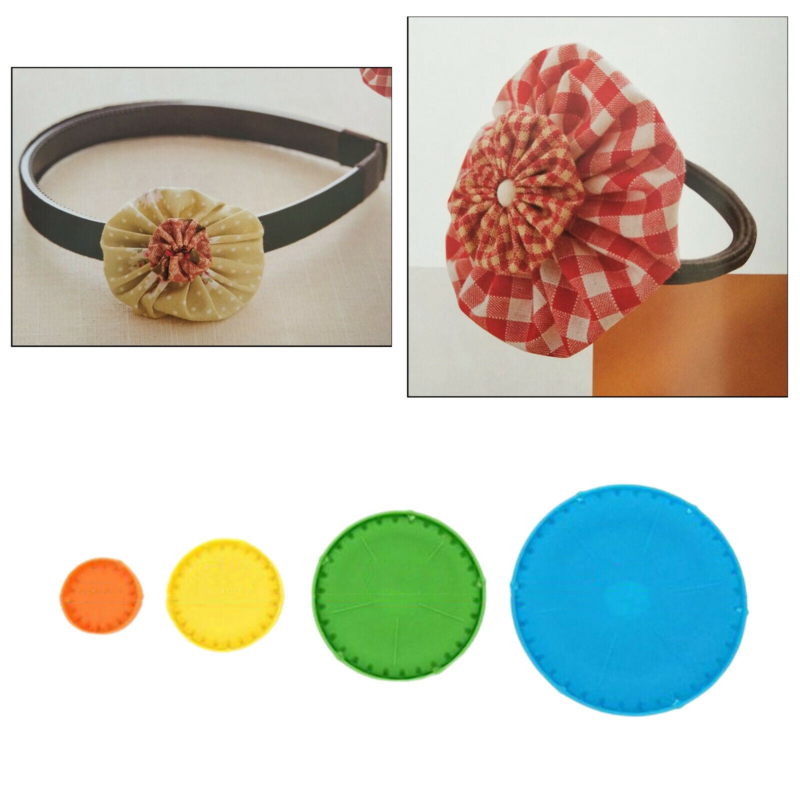 4Pcs Quick Yo-Yo Makers Round Flower Templates DIY for an Easy Yo-Yo Quilt